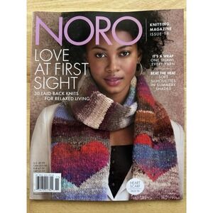 Noro Knitting Magazine 2021 Issue 18 Heart Scarf, Love At First Sight